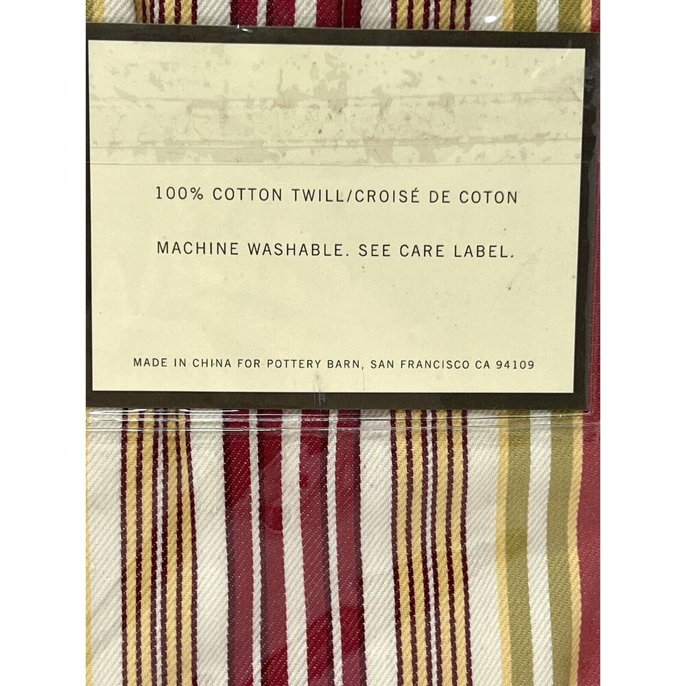Pottery Barn French Stripe Red Multi Standard Sham COTTON TWILL New In Package - Picture 7 of 8